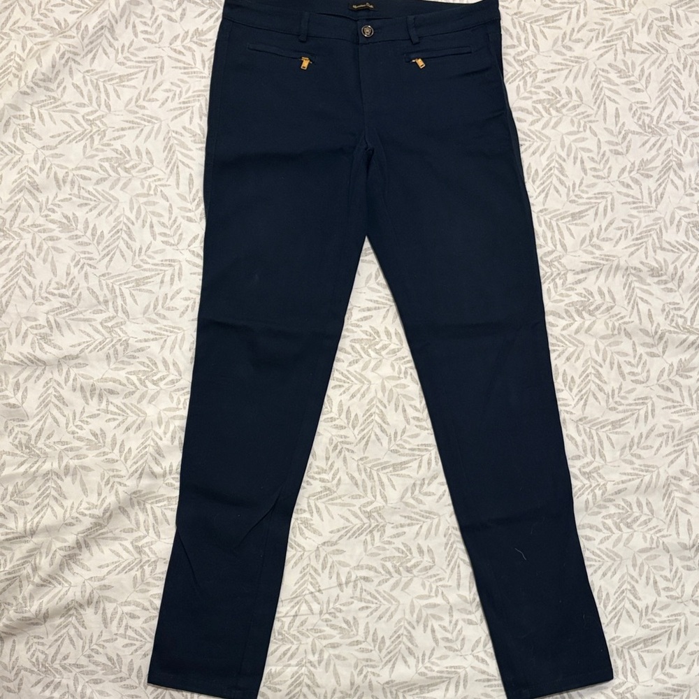 Massimo Dutti Navy Skinny Pants